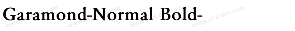 Garamond-Normal Bold字体转换